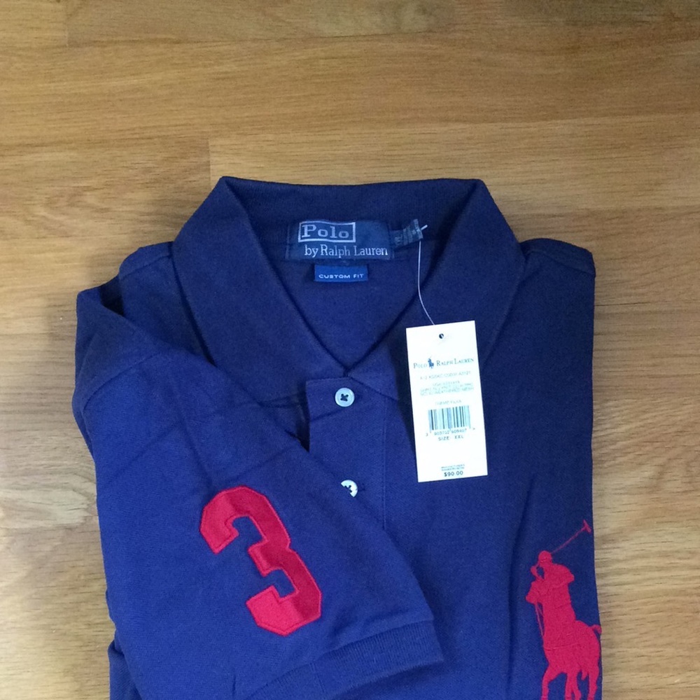 RL “Custom fit” mesh polo. Tennis hem size XL
